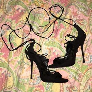 Black lace up heels!